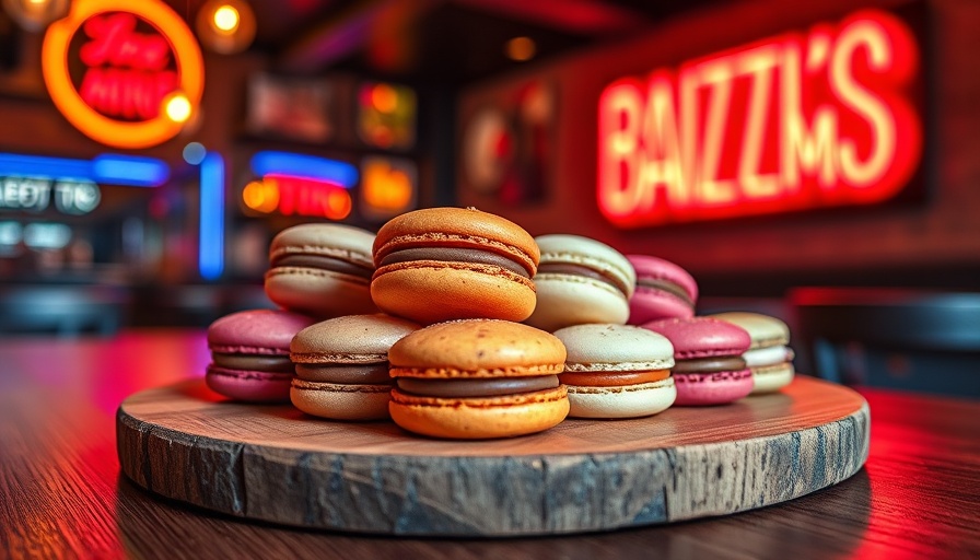 Taste of Events guide with glowing lights and elegant macarons.