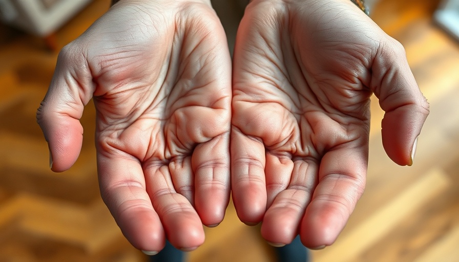 Close-up of hands displaying potential effects of carnivore diet.