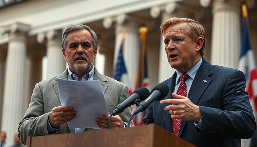 Press conference on immigration policies with document presentation.