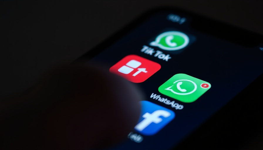 Social media app icons on smartphone, related to Florida social media law lawsuit