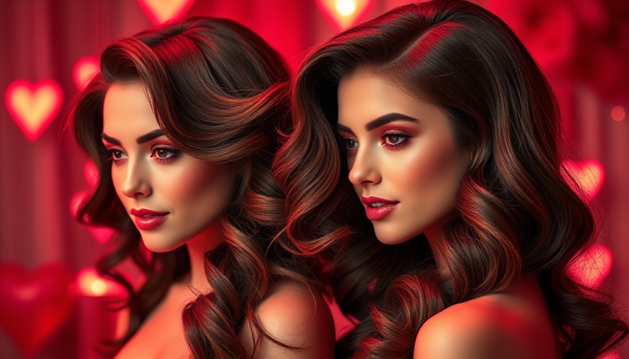 Collage of Valentine's Day hair designs, perfect wig styles.