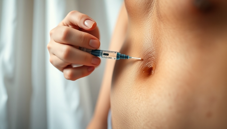Person holding Ozempic injection pen near abdomen, exploring potential link to urinary incontinence.