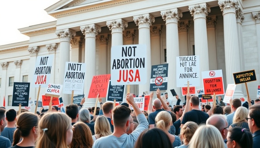 Activists demonstrate against abortion outside Florida building.