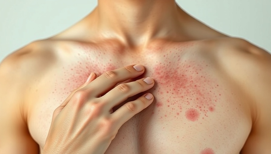 Close-up of torso with measles rash related to Texas Measles Outbreak.