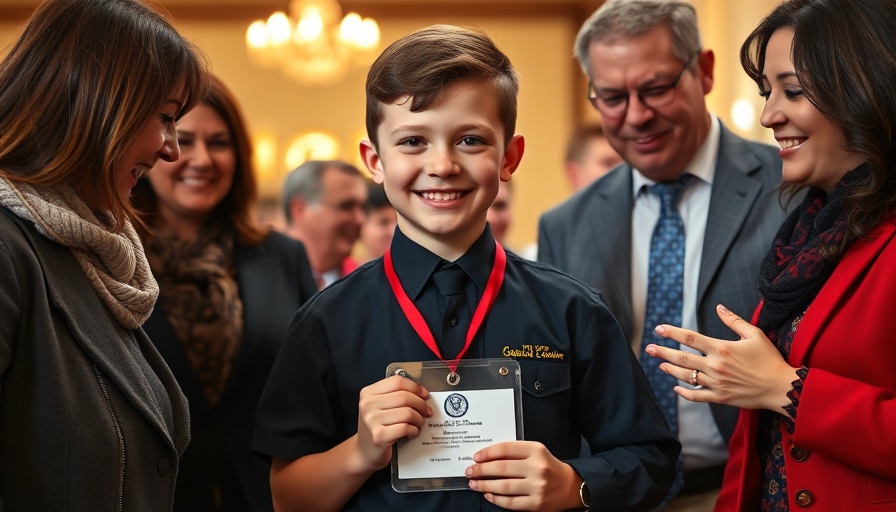 Young boy honored at event amidst discussion on funding cuts for pediatric cancer research.