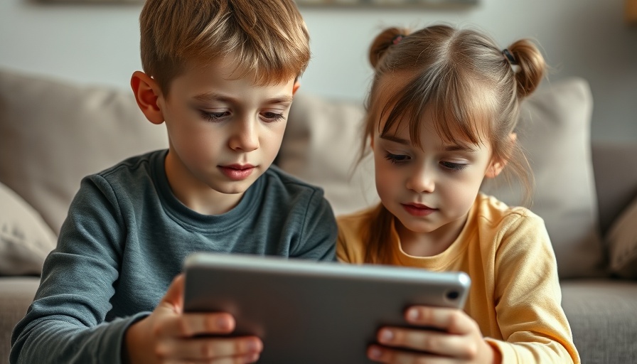 Preteens using a tablet, illustrating screen time impact.