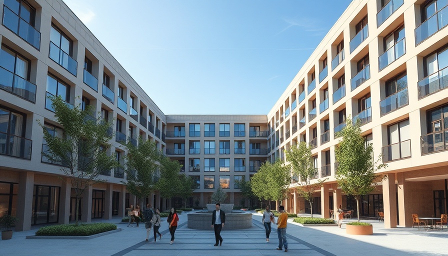 Fort Lauderdale workforce housing project complex with pool and greenery.