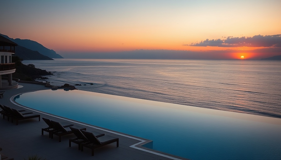 Serene resort pool at sunset for Marriott Bonvoy award redemptions