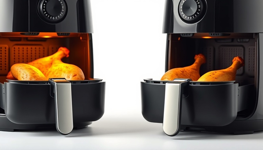 Collage of the best nontoxic air fryers displaying cooked chickens.