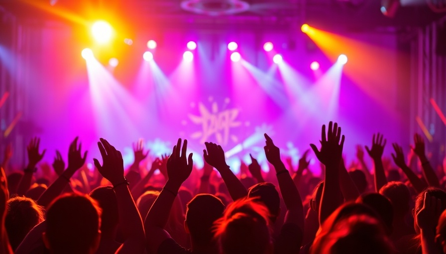 Energetic crowd at concert during American Express Member Week 2025.