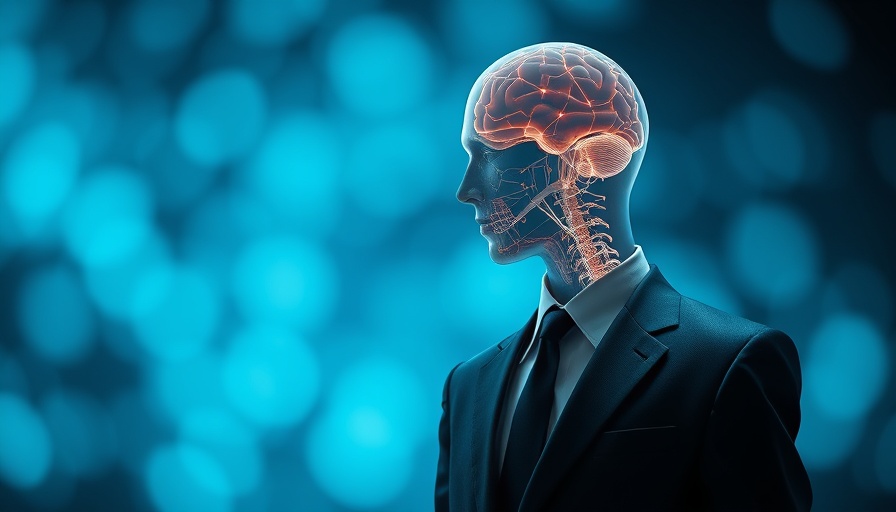 Miami AI mobilization concept with digital brain over suit.