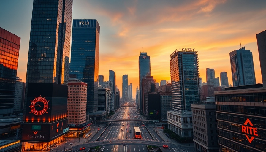 Urban development with skyscrapers at dusk related to Shoma Group construction fees.