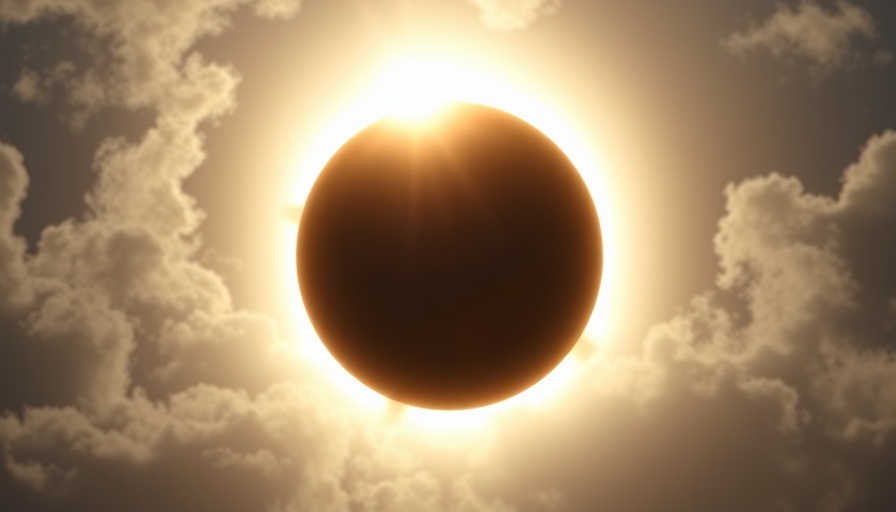 Ethereal solar eclipse displaying brilliant corona.