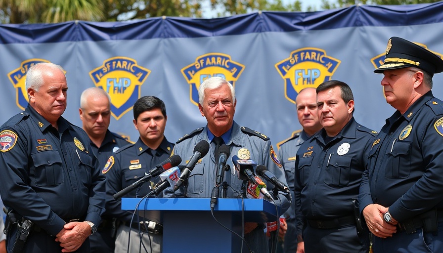 Press conference with law enforcement on ICE targeting criminal gangs in Florida.