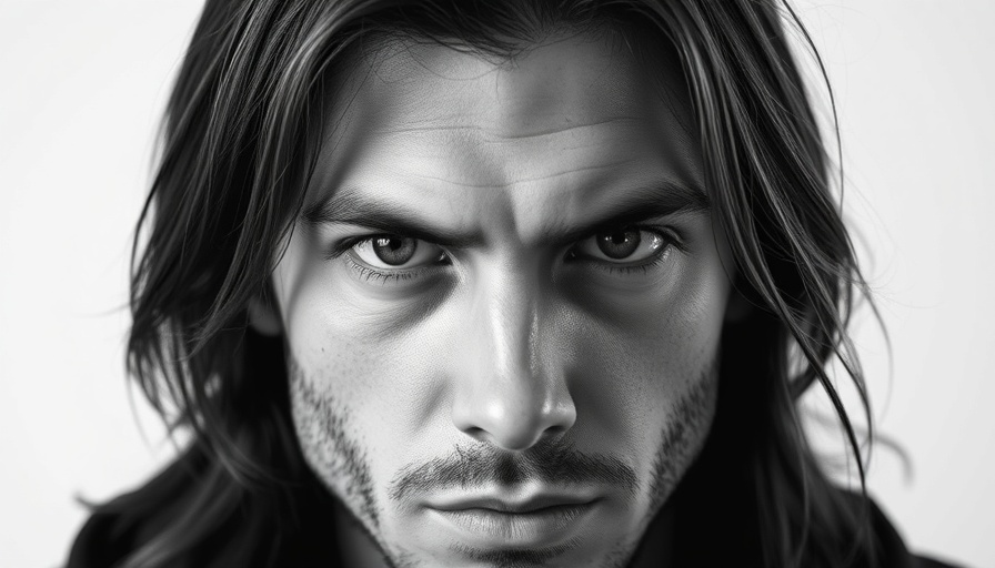 Monochromatic portrait of a man reflecting on his Florida roots.