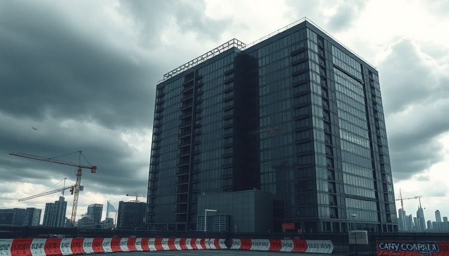Aventura mixed-use project foreclosure with urban backdrop.