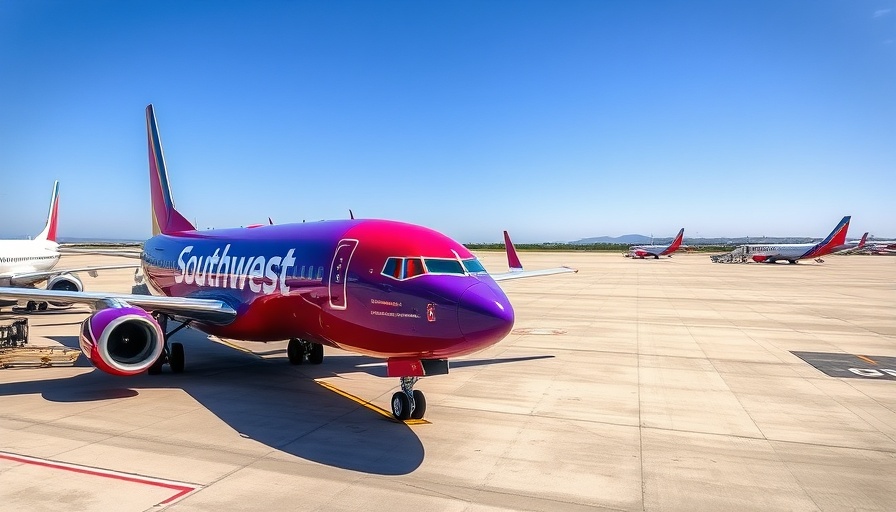 Southwest Companion Pass planes on tarmac under blue sky, vibrant detailing.