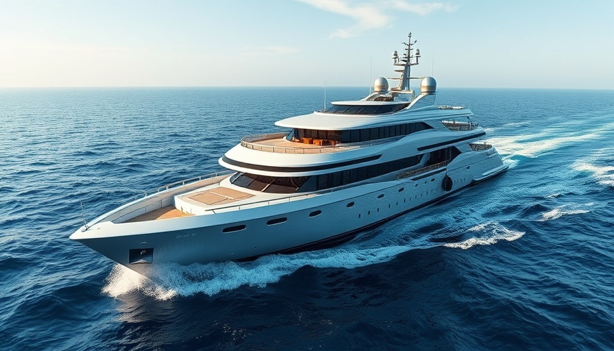Luxury residential ship cruising with modern design