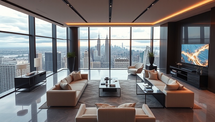 Ken Griffin One Thousand Museum penthouse interior with city views.