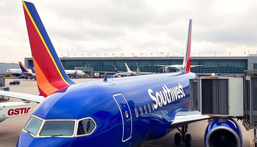 Southwest Airlines plane at gate highlighting Rapid Rewards redemption rates.