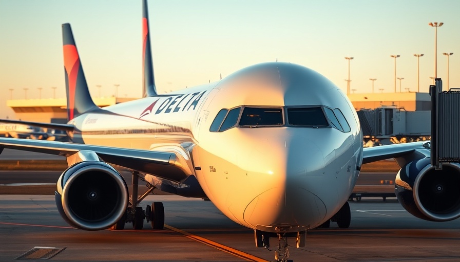 Delta airplane close-up at airport highlighting Delta SkyMiles status.