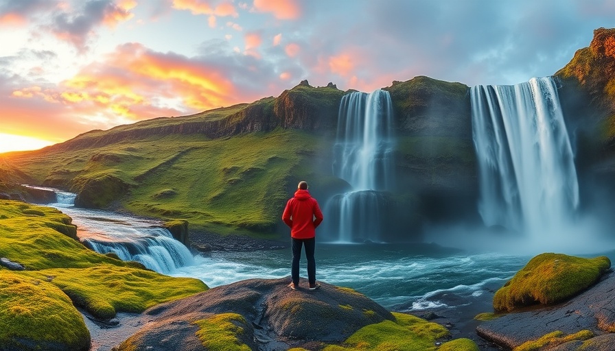 Iceland Cruise Adventure - majestic waterfall landscape at sunrise