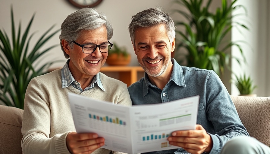 Middle-aged couple discussing Florida homeowners property tax rebates.