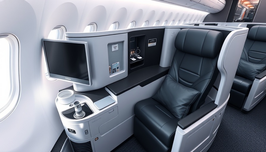 Air France business class upgrades with luxury seating and amenities.