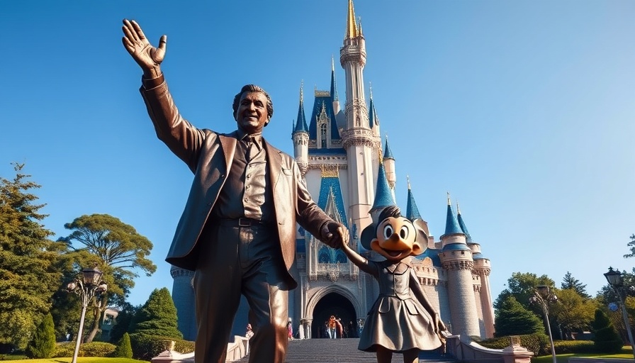 Iconic statue in front of Disney castle for Disney Visa Card offers.