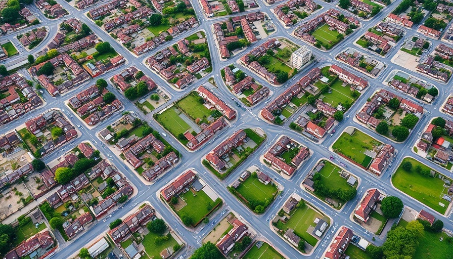 Palm Beach County foreclosure area aerial view.