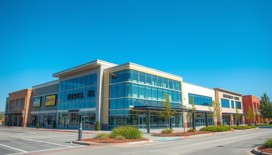 Jon Samuel sells Sunrise retail plaza, urban environment under blue sky.