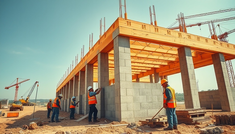Construction workers in Florida building hurricane-resistant homes, teamwork and strength.