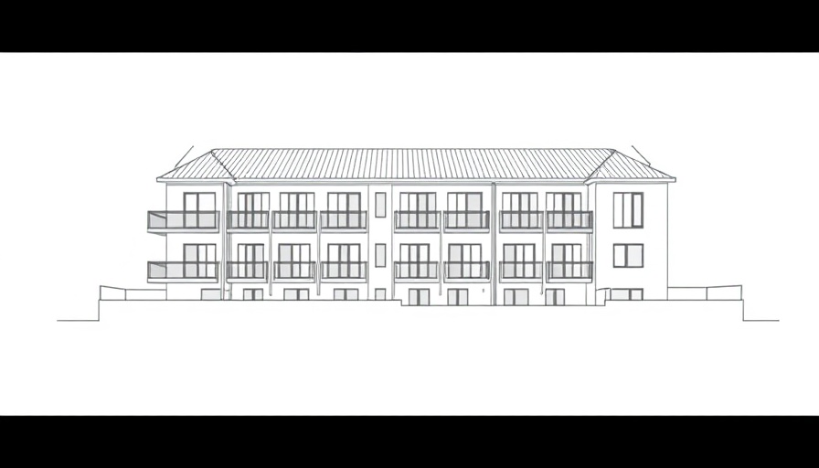 Boca Raton townhouses development blueprint, modern design.