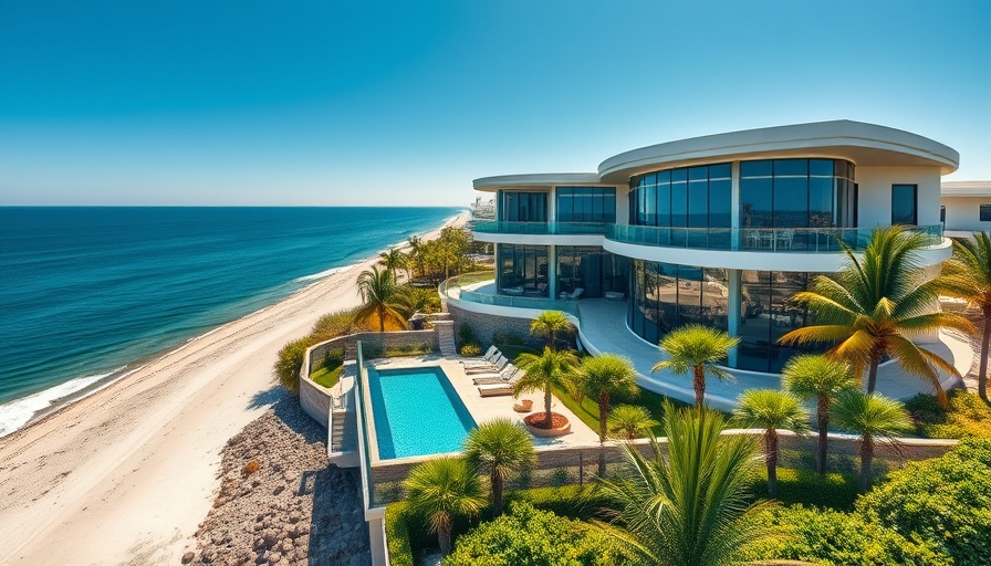 Luxurious Florida beachfront mansion with modern design.