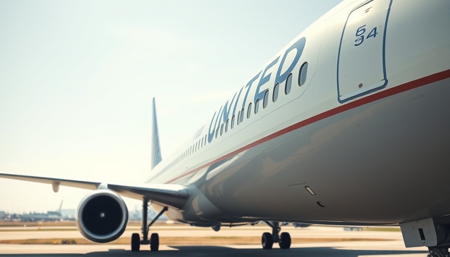 United Airlines plane on tarmac for United Mile Play promotion.