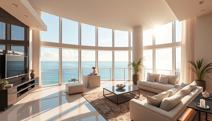 Luxurious Sunny Isles Beach penthouse with ocean view.