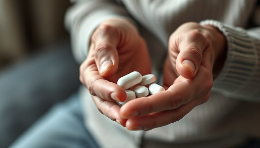 Elderly person holding a pill, metformin blood cancer prevention concept.