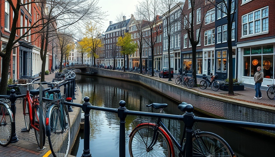 Charming Amsterdam canal view with bicycles and Westerkerk tower, Best Hotels in Amsterdam.