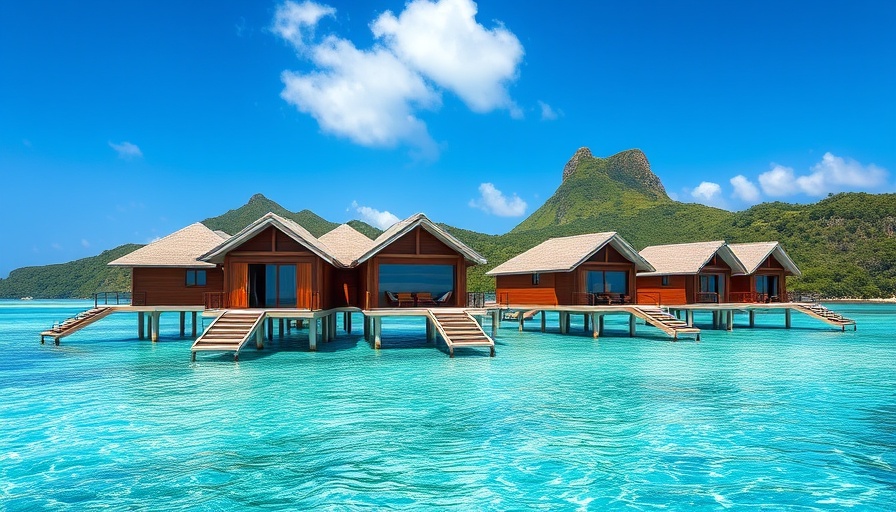 Luxurious overwater bungalows at Marriott all-inclusive resort with blue sea.