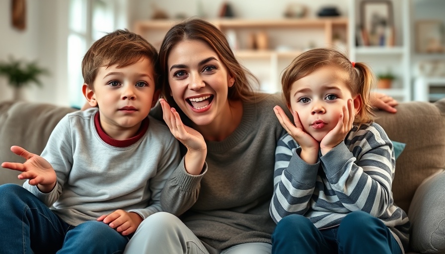 Playful family finding joy in motherhood at home.