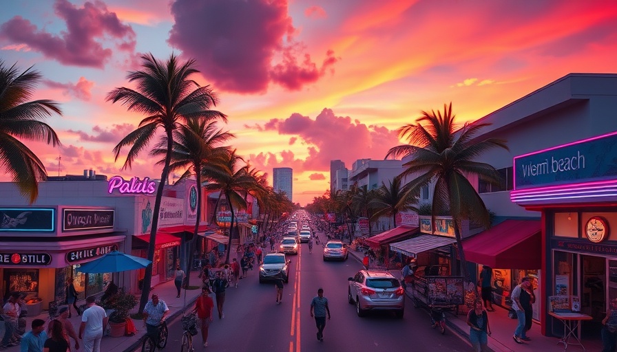 Miami Beach community highlighting Live Local Act amendment in vibrant cityscape.
