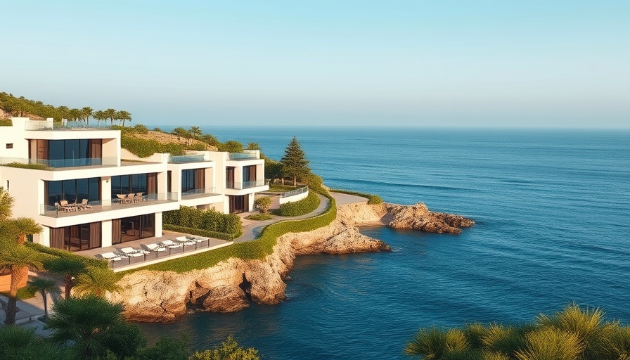 Modern Deerfield Beach waterfront development with ocean view.
