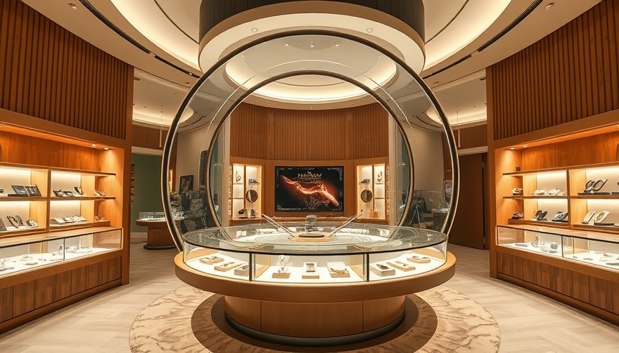 Luxury retail opening display in South Florida store