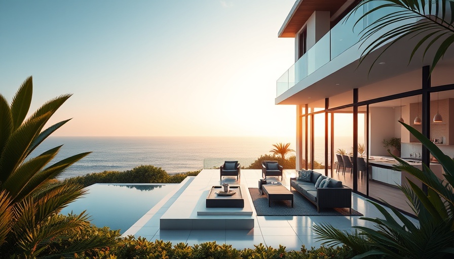 Modern Naples luxury real estate villa with ocean view.
