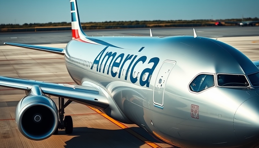 American Airlines plane on tarmac related to new route to Australia.
