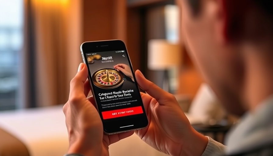 Marriott Bonvoy roulette promotion on smartphone in hotel room setting.