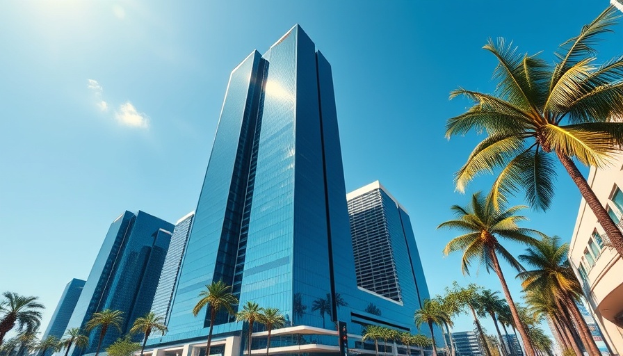 Miami-Dade office properties acquisition, skyscraper skyline.