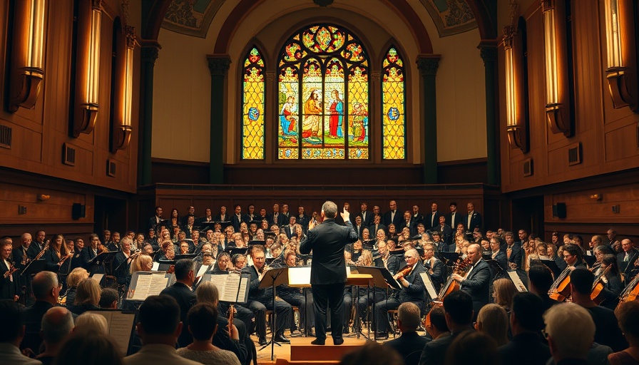 Concert performance of Beethoven's Ode to Joy with key chorale.