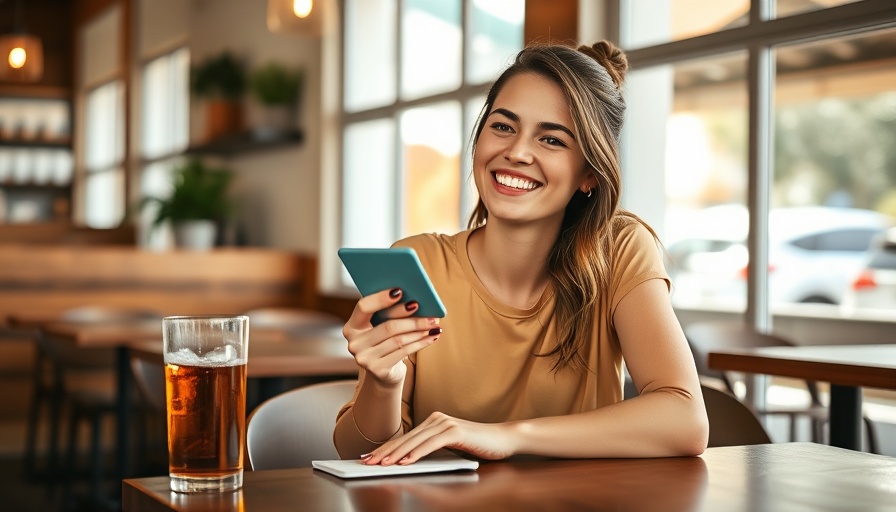 Woman with credit card and phone exploring bonus offer.