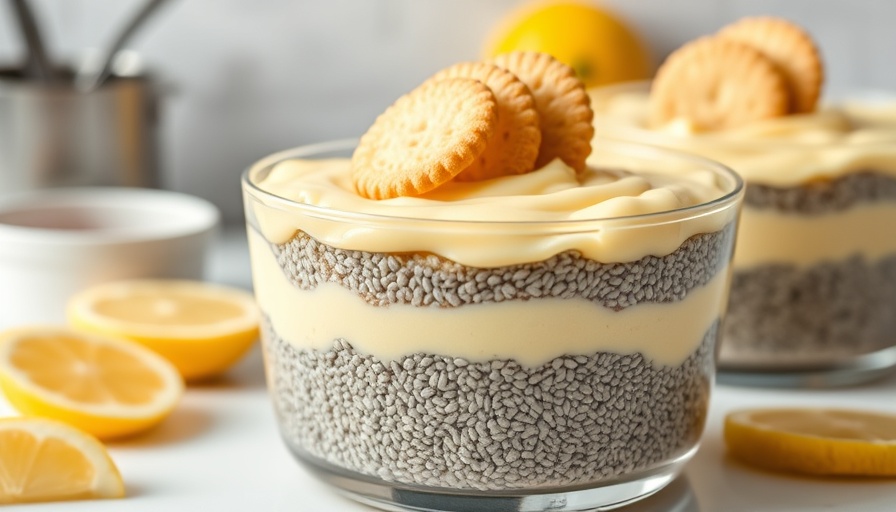 Protein Lemon Cream Pie Chia Seed Pudding in a jar